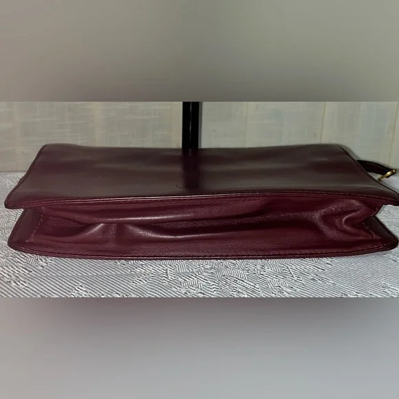 Vintage Cartier Leather Bordeaux Burgundy Clutch Wristlet - Picture 8 of 14